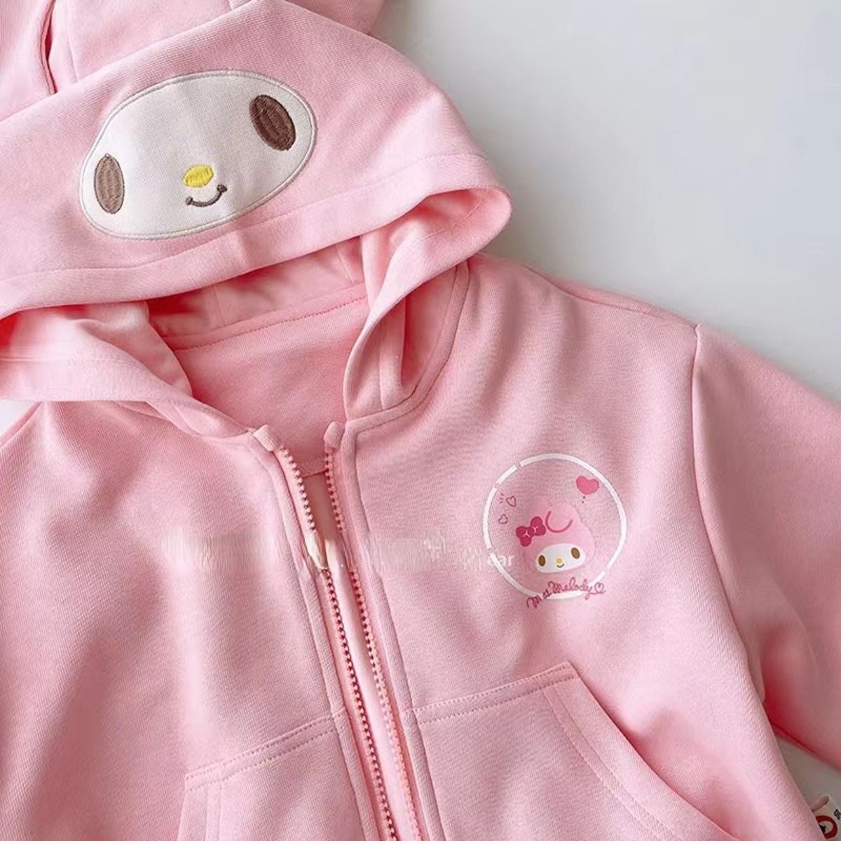 Children's clothing hooded sweatshirt for girls autumn new cartoon printing small and medium-sized children's girls zipper long-sleeved jacket top