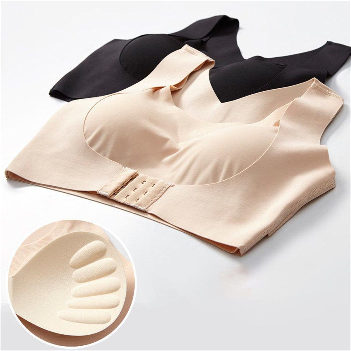 Ice silk underwear seamless breathable underwear beautiful back without steel ring front buckle gather ultra-thin underwear