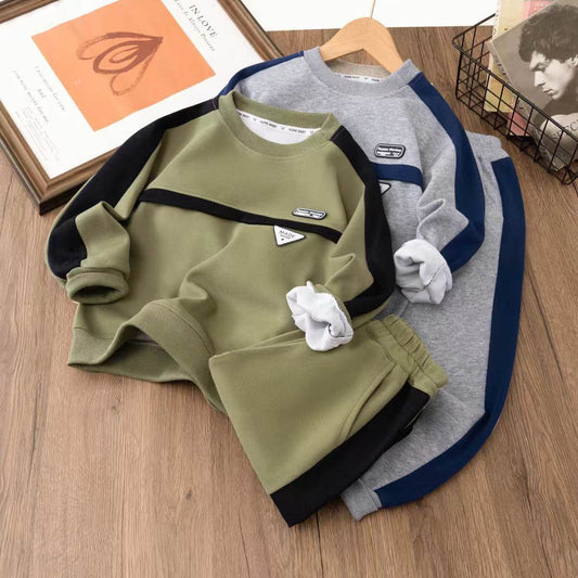 Spring and autumn sports suit for boys (two-piece suit)