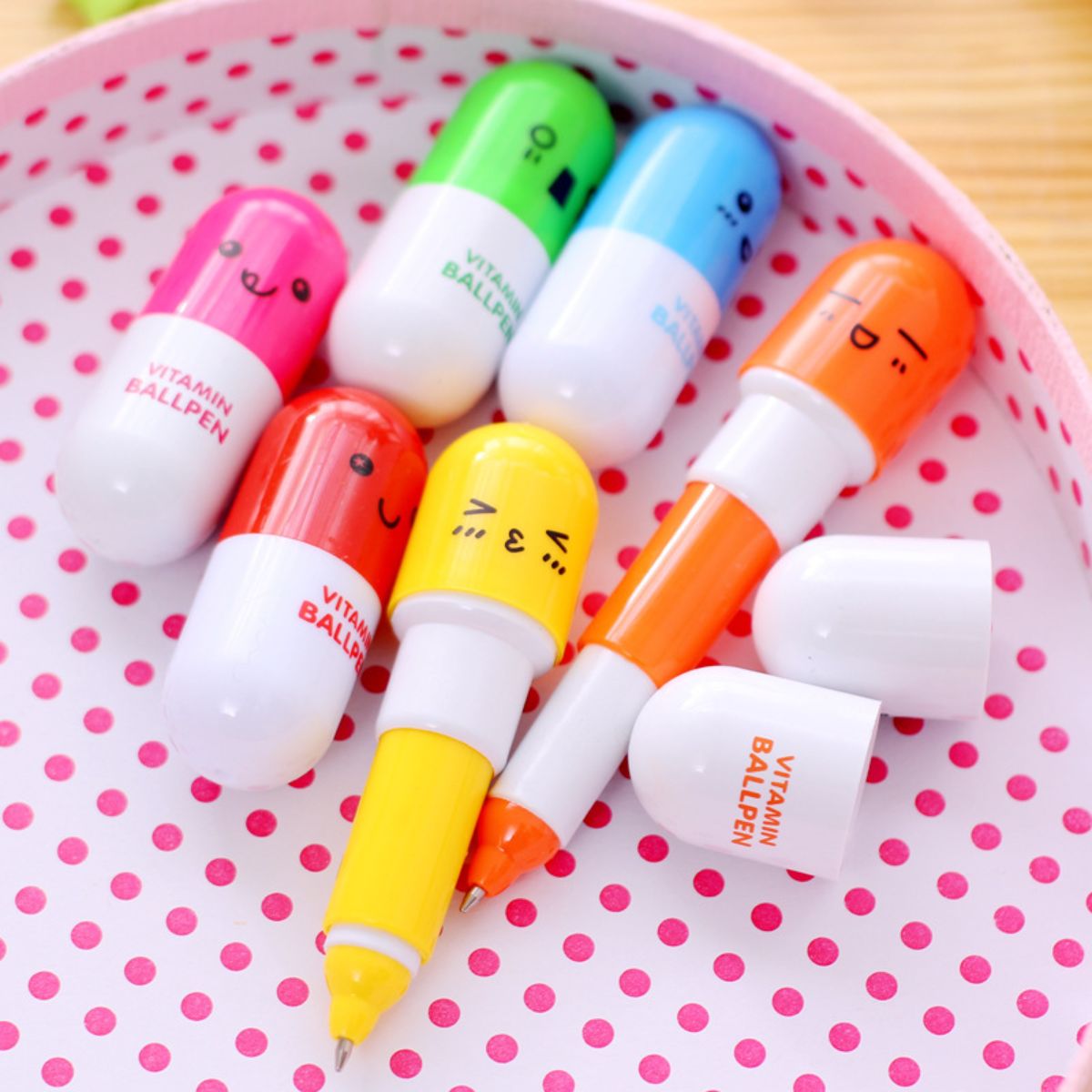 Cartoon pill pen retractable ballpoint pen