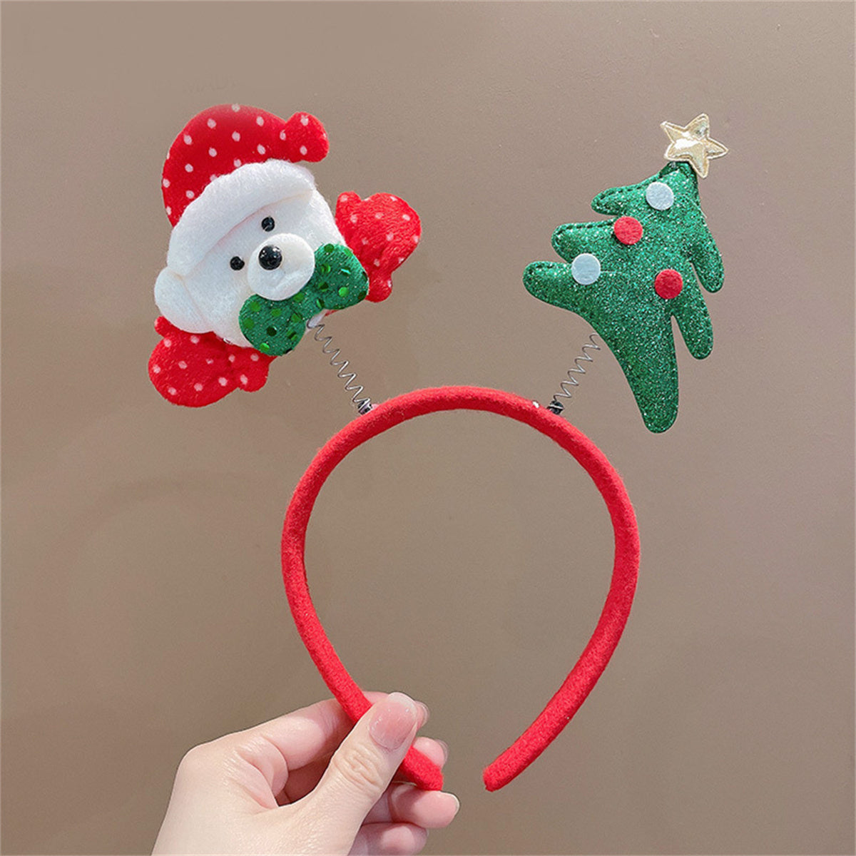 Children's Christmas cute funny style Christmas tree elastic shaking headband