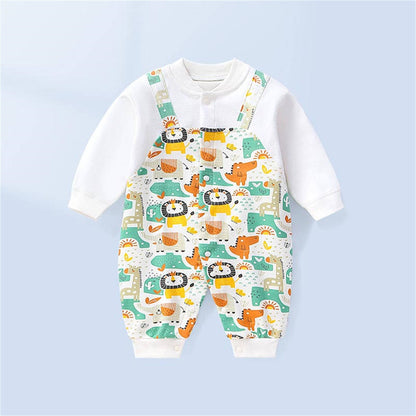 Boys Cotton Long-Sleeved Romper