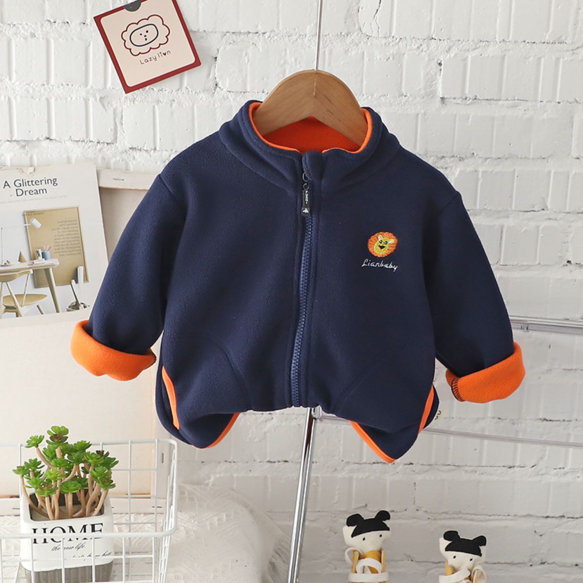 Boys' fleece jackets autumn and winter new styles for little kids and babies, fleece tops, children's long-sleeved clothes, children's clothing