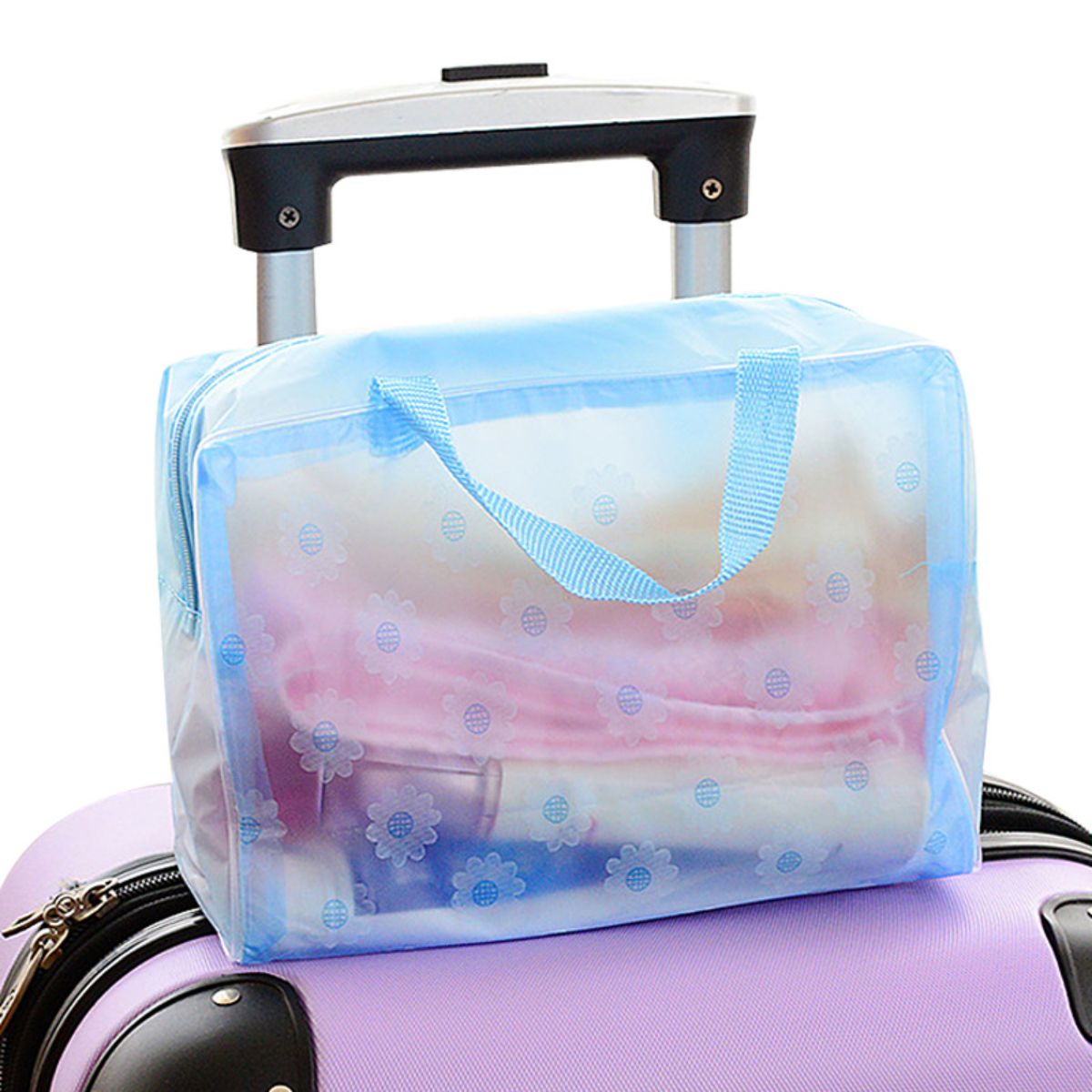 Floral travel toiletry bag cosmetic storage toiletry bag bath supplies storage bag