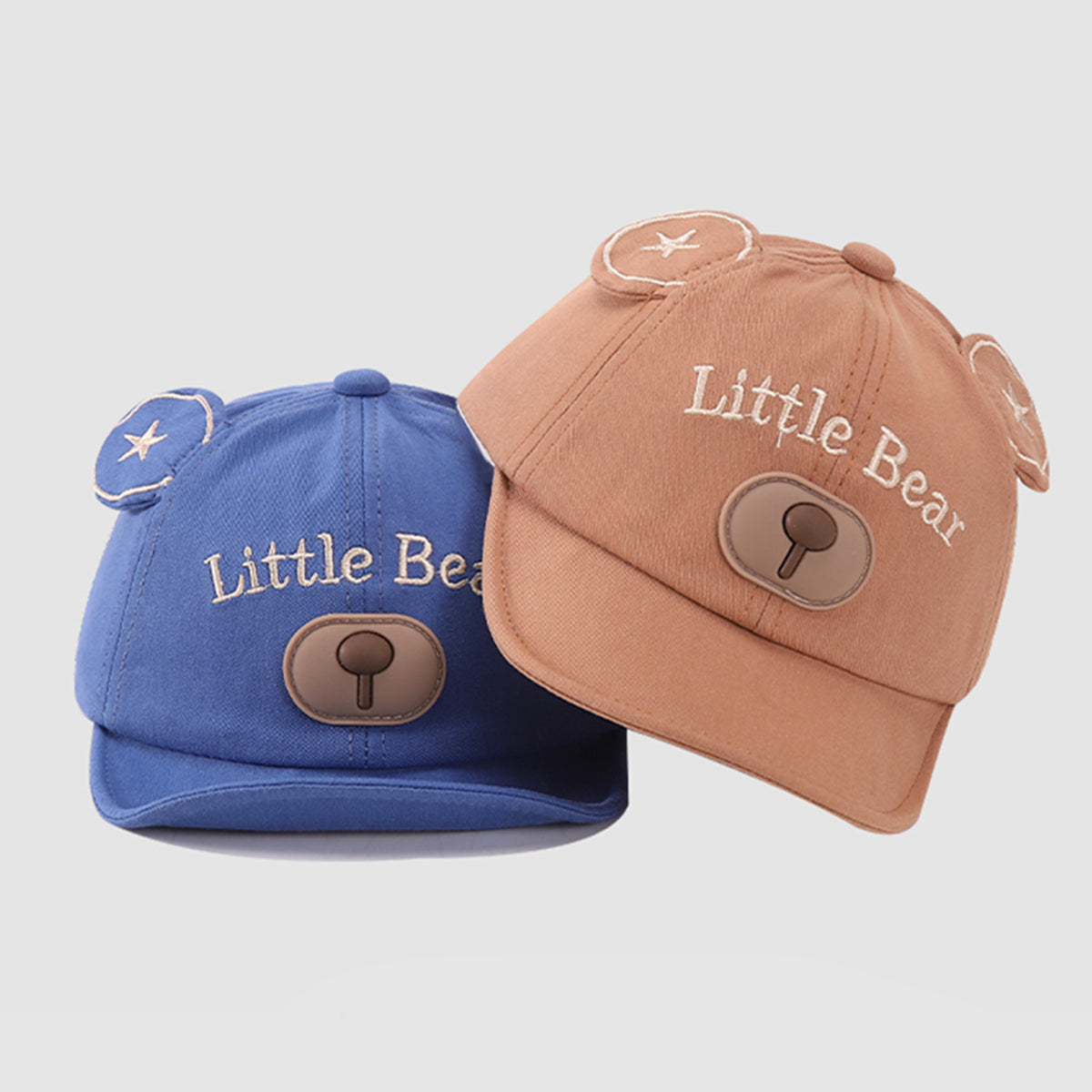 Children's cartoon bear ears soft brim cap