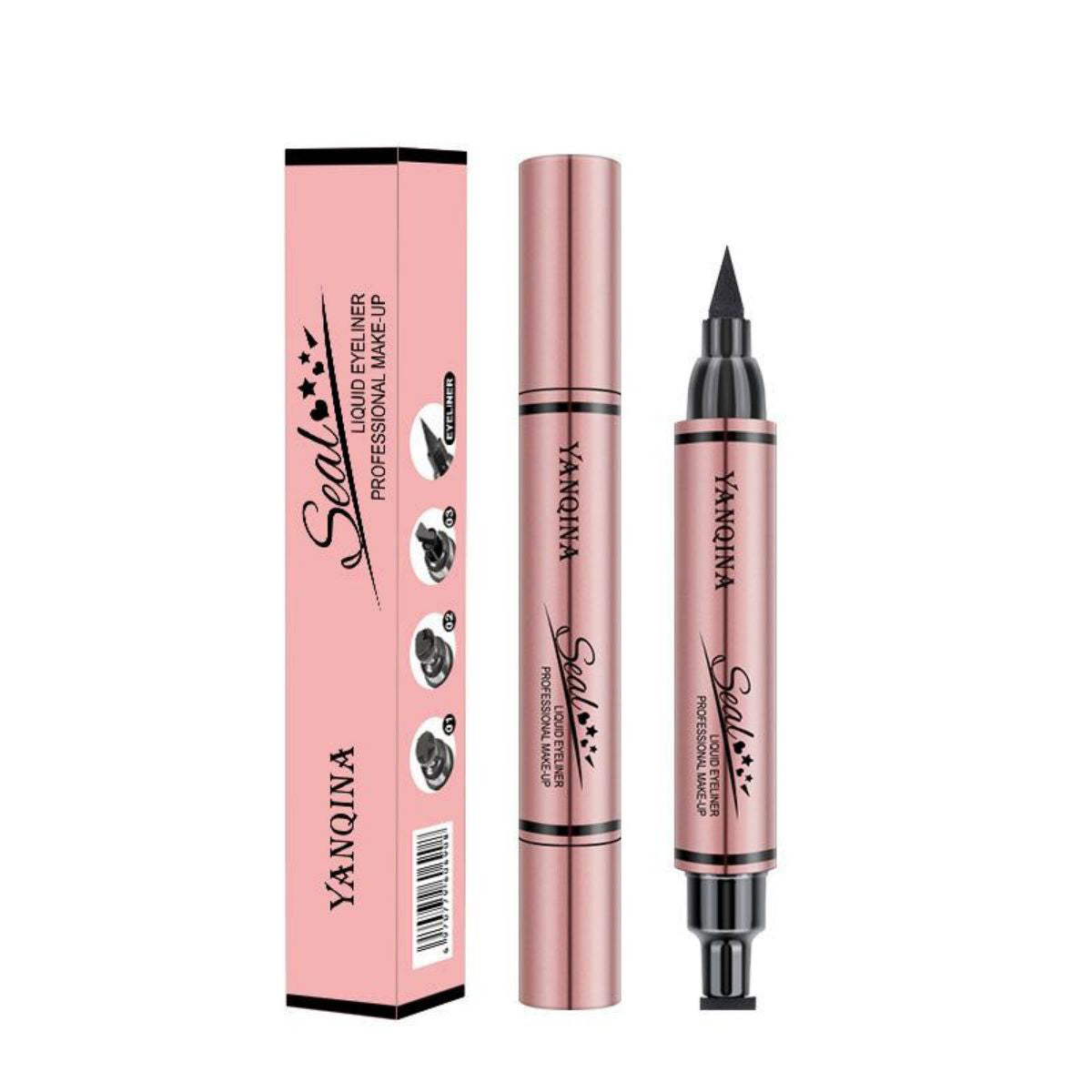 Double-headed stamp eyeliner waterproof non-smudge wing embellishment stamp eyeliner beauty makeup