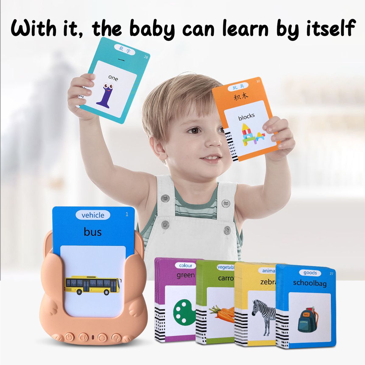 English Flash Cards Children's Educational Flash Card Machine Early Education Card Machine