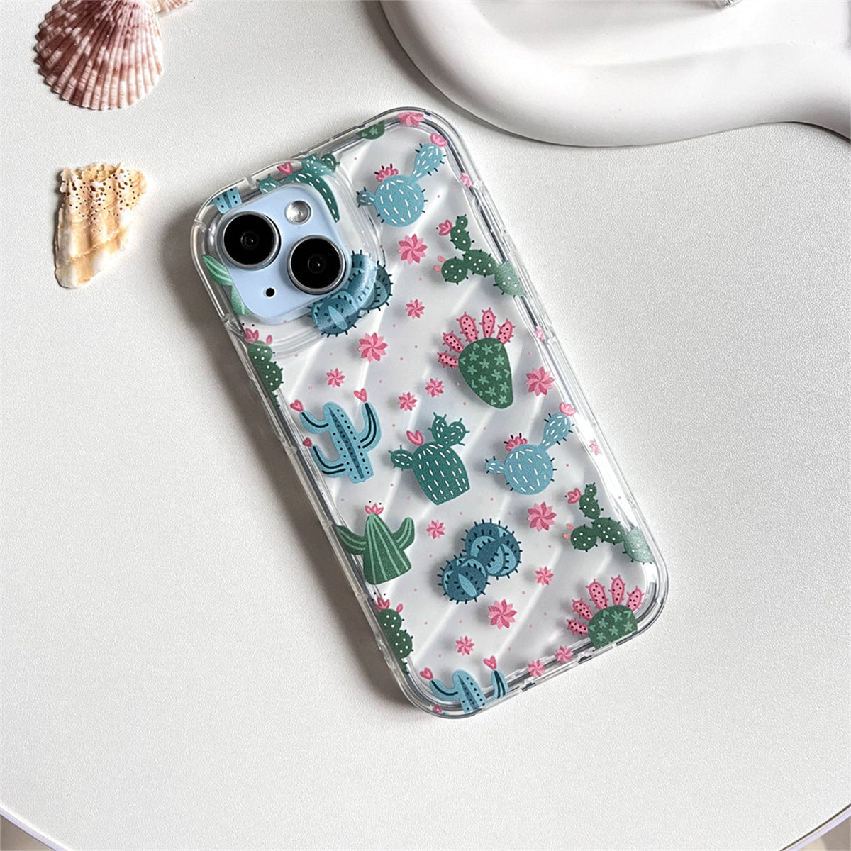 Apple Daily Cute Cactus Transparent Phone Case