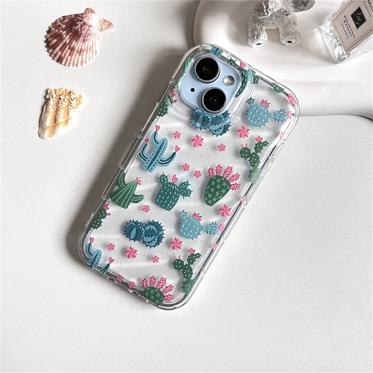 Apple Daily Cute Cactus Transparent Phone Case