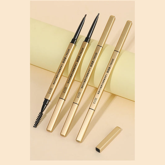 Double-ended ultra-fine three-dimensional long-lasting waterproof and sweat-proof non-smudge triangle-head eyebrow pencil