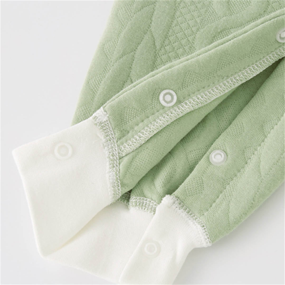 Baby spring and autumn pure cotton warm quilted crawling clothes