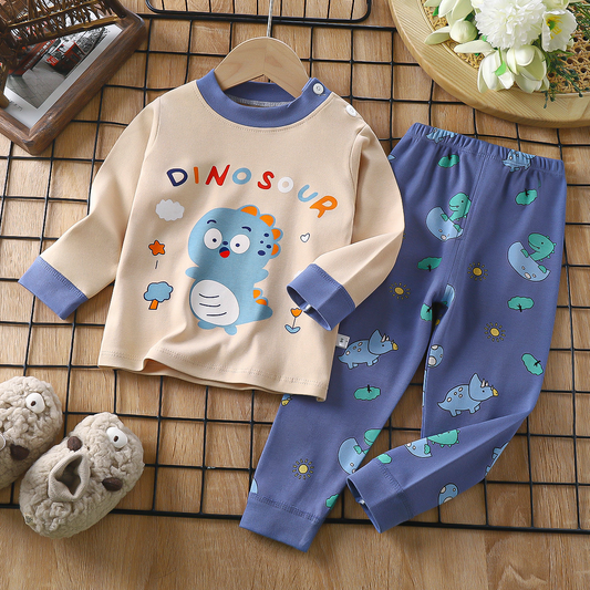 Children's cotton underwear autumn clothes autumn trousers suit baby set base clothes boys and girls pajamas spring autumn winter clothes