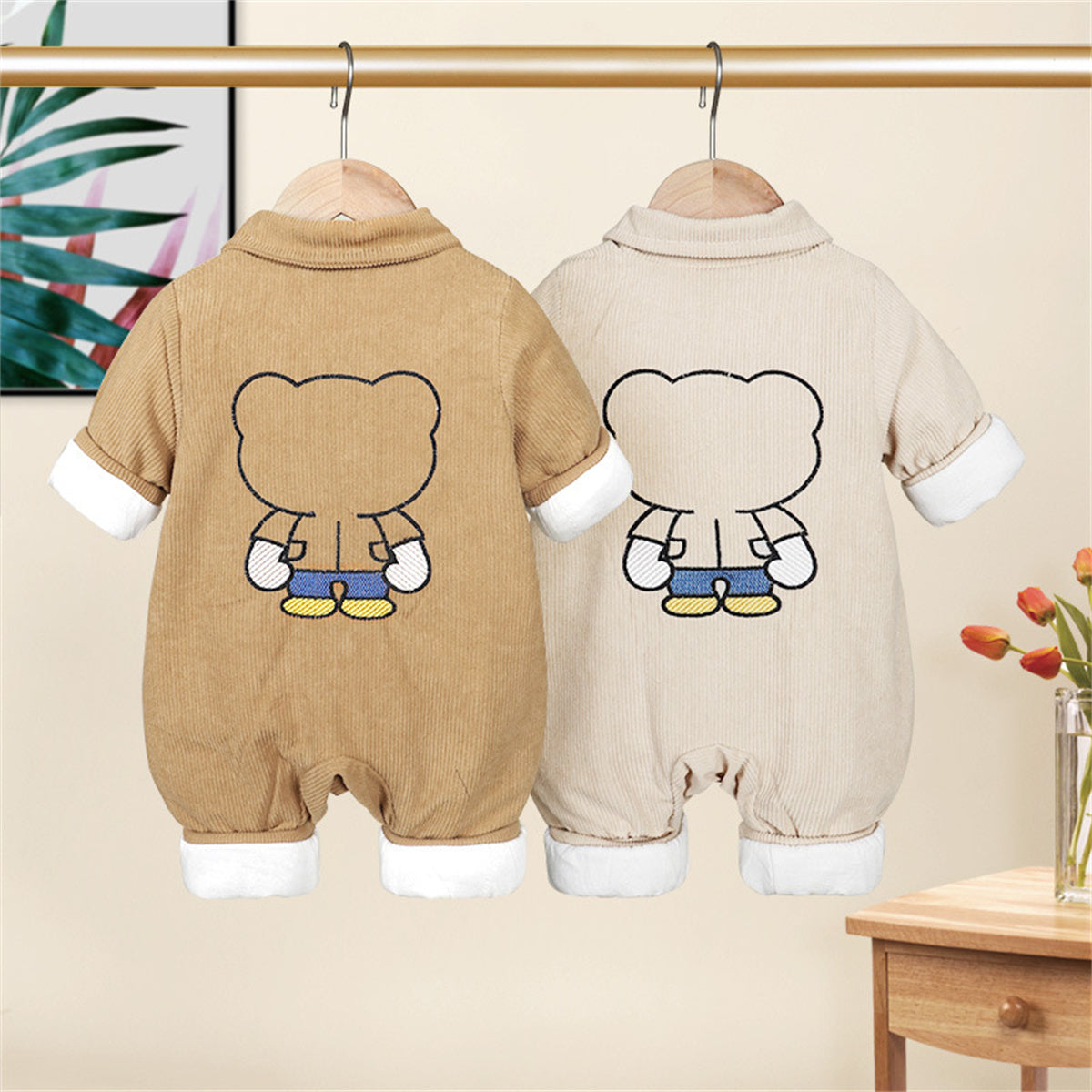 Infant and toddler bodysuit double layer newborn romper