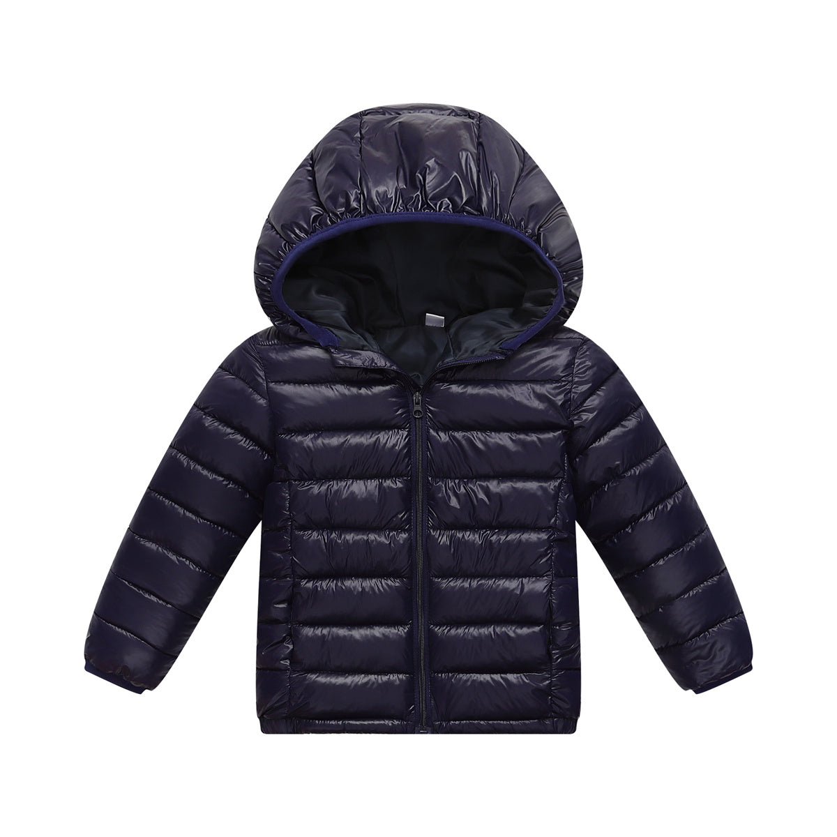 Solid color light-weight warm cotton jacket for middle and large children