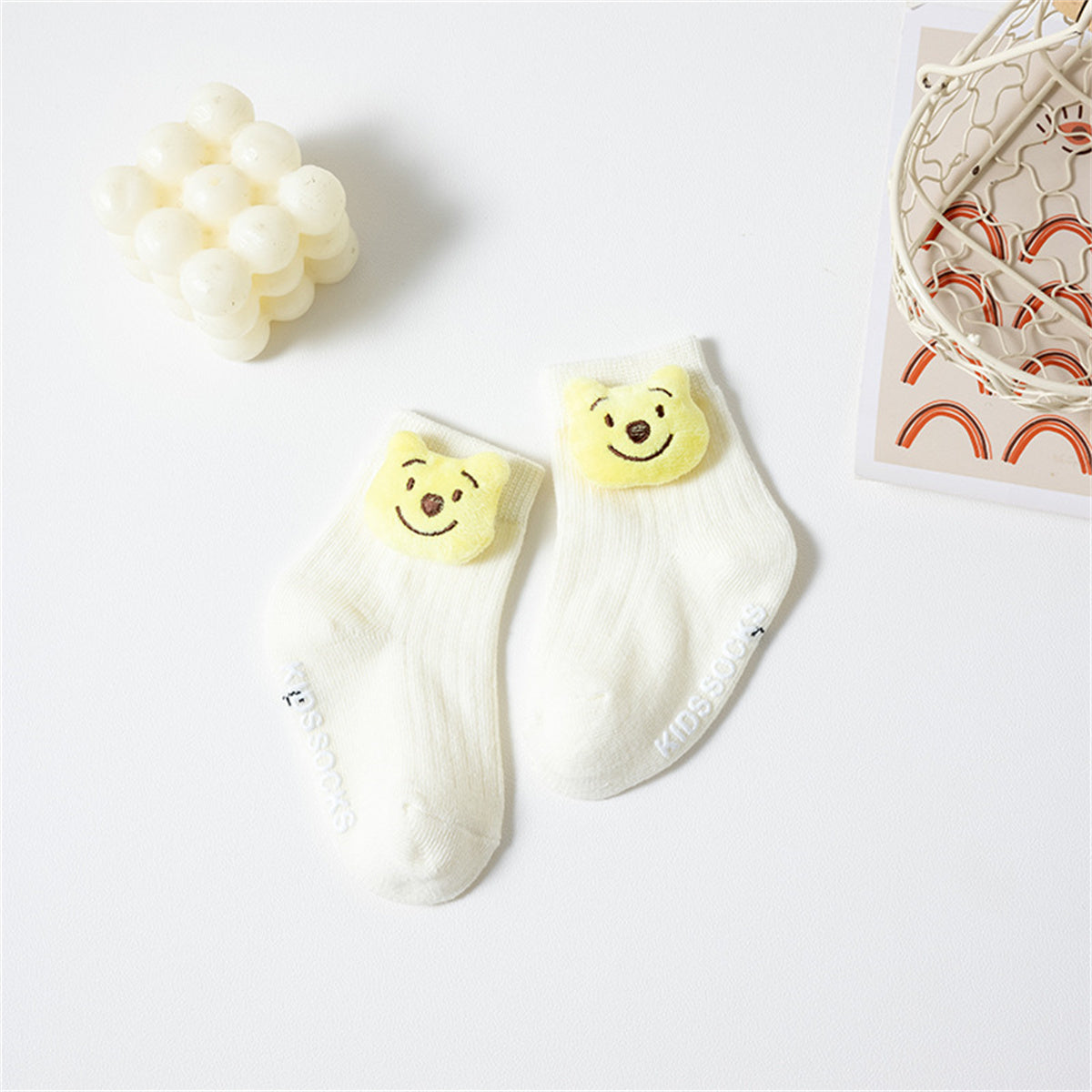 Children's autumn and winter cute doll socks infant mid-tube short socks