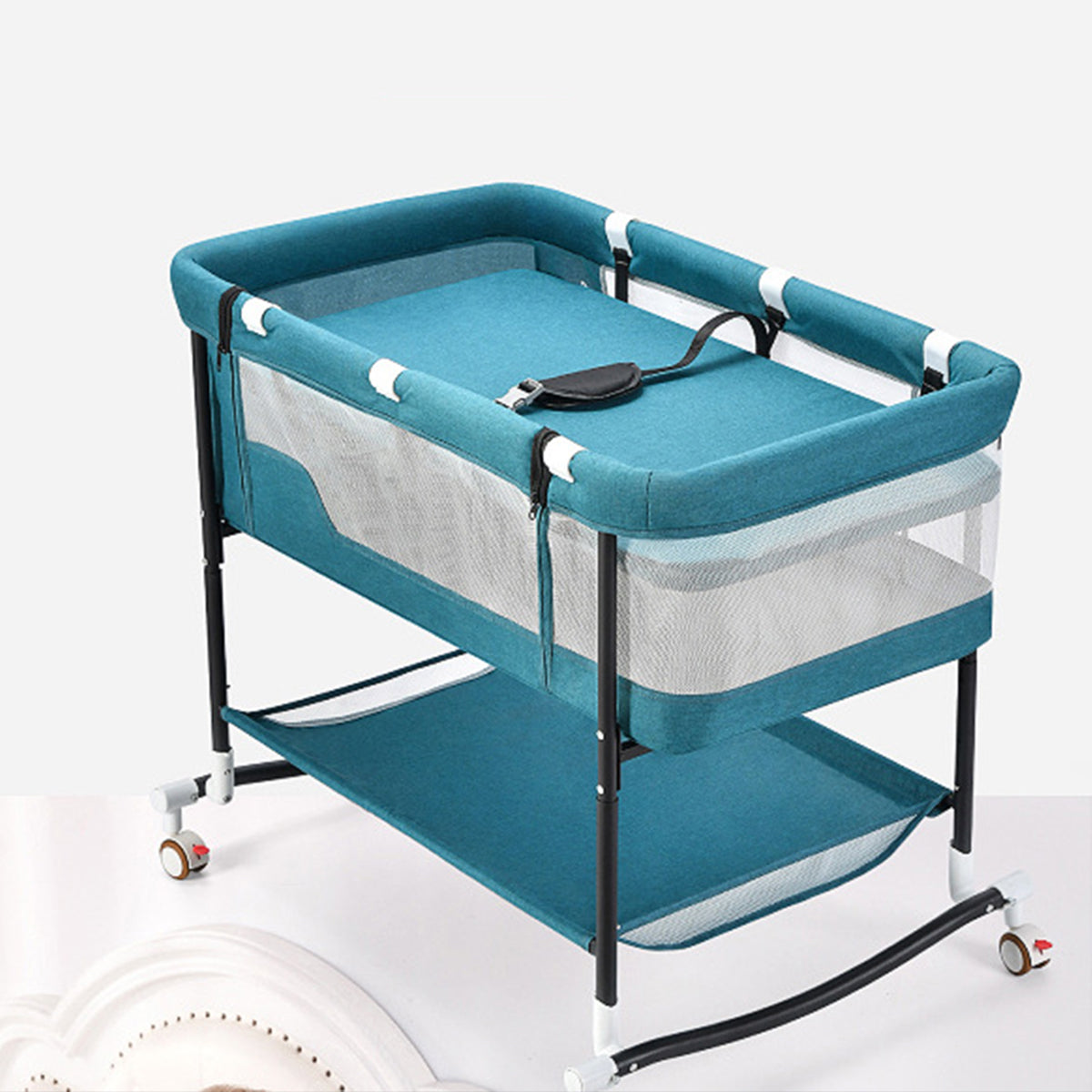 Crib newborn baby crib bed mobile portable children sleeping basket bed European-style folding crib versatile