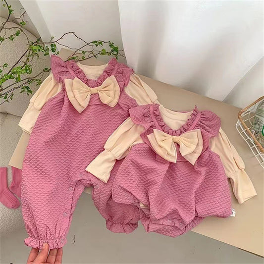 Baby girl romper single layer long sleeve princess going out climbing clothes romper clothes