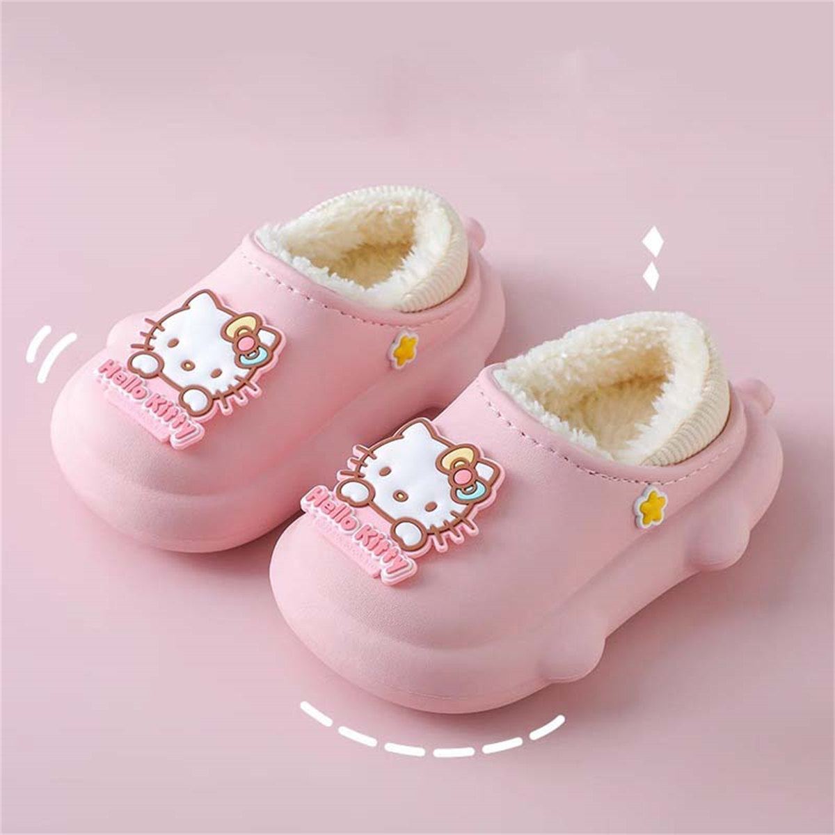 Children's girls autumn and winter Sanrio cute cartoon warm home cotton slippers