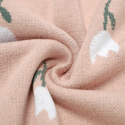 Baby knitted blanket cover