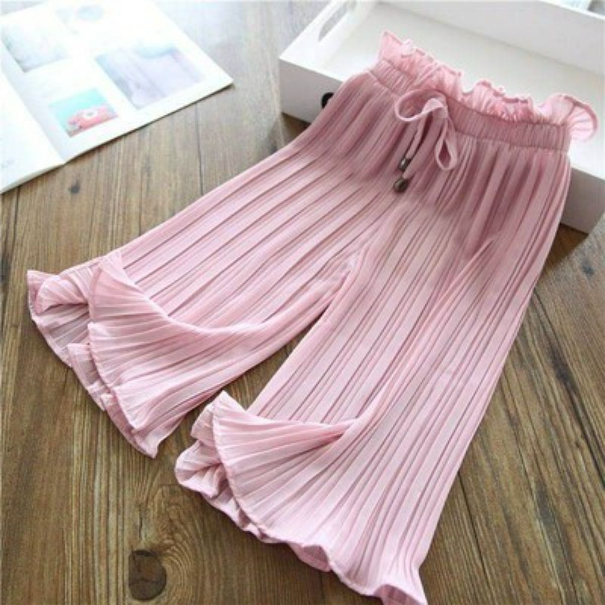 Girls wide-leg pants new children's clothing girls nine-point anti-mosquito pants little girl pants summer casual leggings