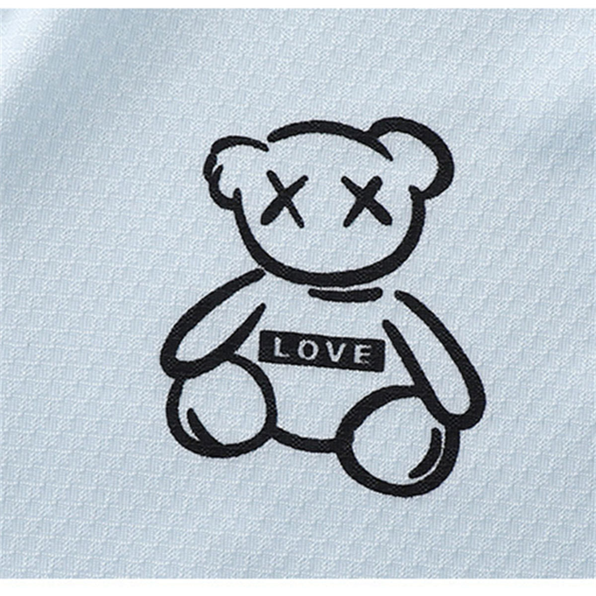 Children's solid color bear pattern simple style sun protection clothing