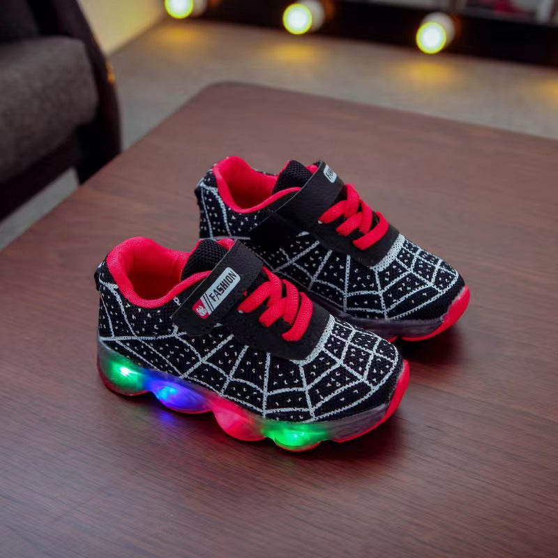 Toddler boys' spider shoes with cool breathable sneakers