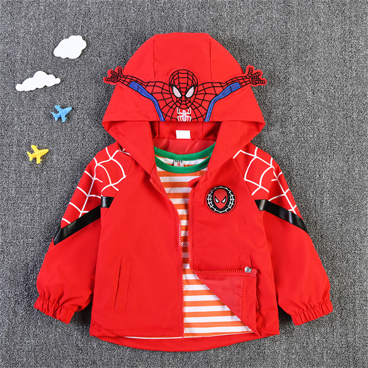 Children's clothing jackets spring and autumn new children's cartoon new hooded girls' jackets cardigan windbreaker