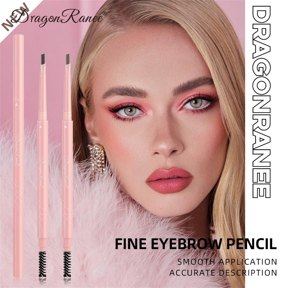 Ultra-fine waterproof and sweat-proof triangle eyebrow pencil for beginners that is not easy to fade