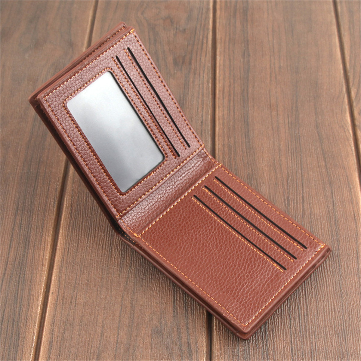 Men's Retro Fashion Zipper Short Multifunctional Card Holder Wallet