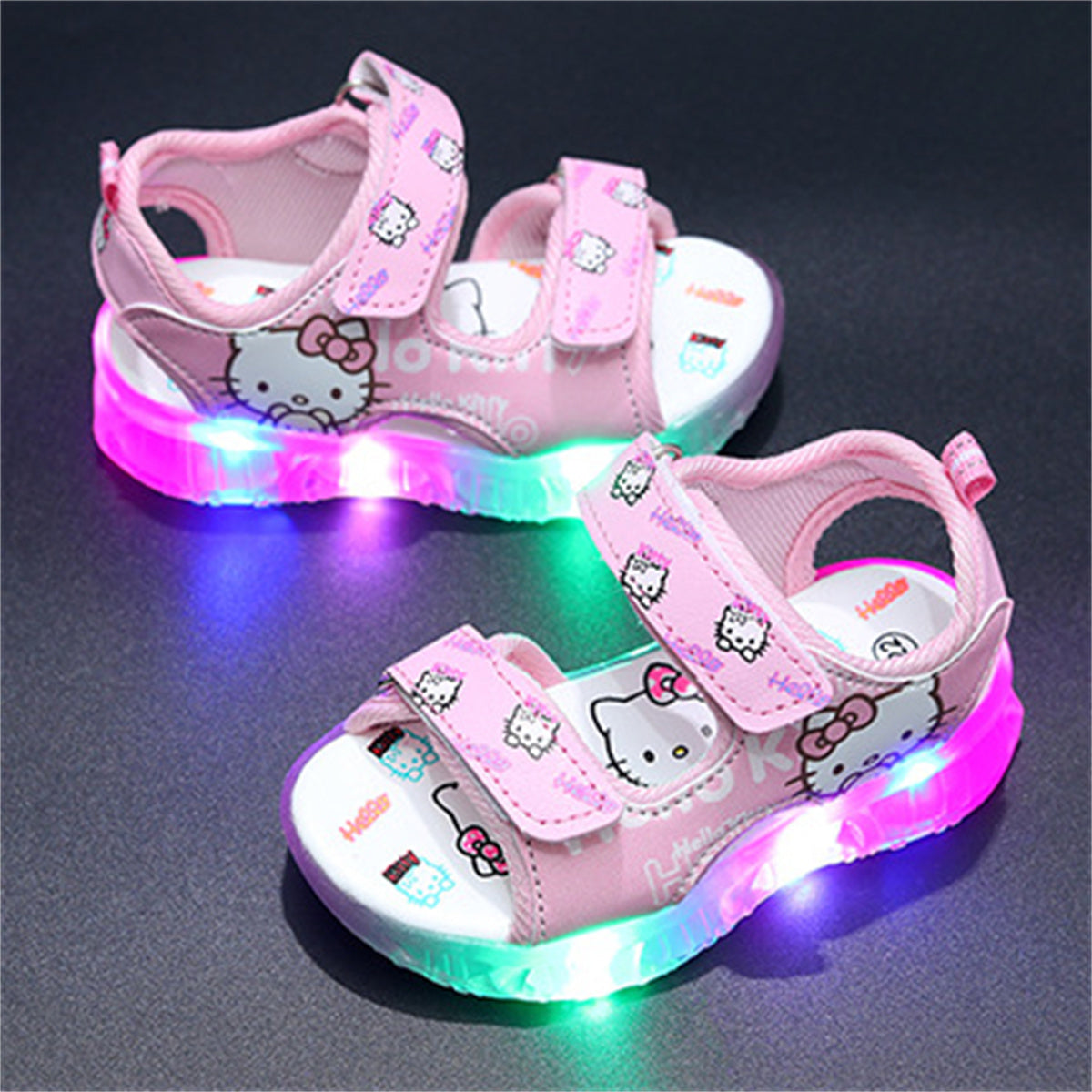 Children's Hello Kitty Cartoon Luminous Sandals