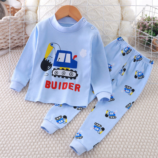 Children's cartoon animal pattern cute home clothes underwear 2-piece set