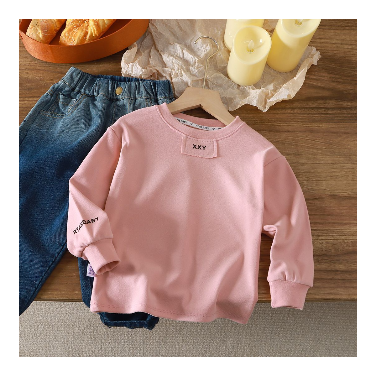 T-shirt long sleeve solid color versatile bottoming shirt