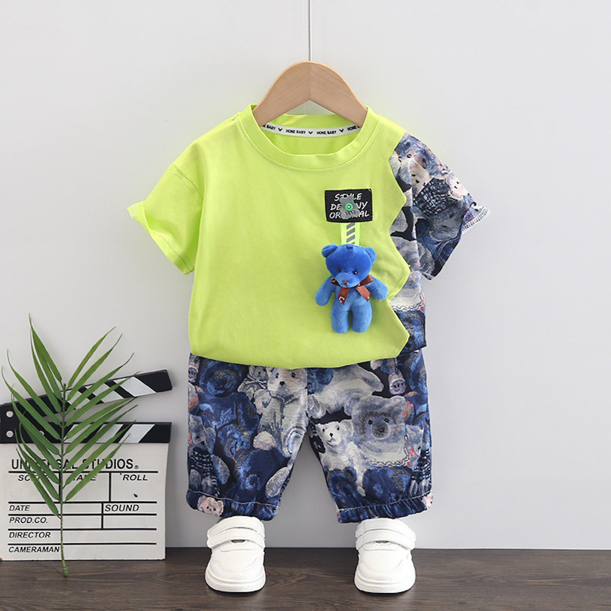 Summer children's clothing bear pendant boy casual shorts summer children's suit