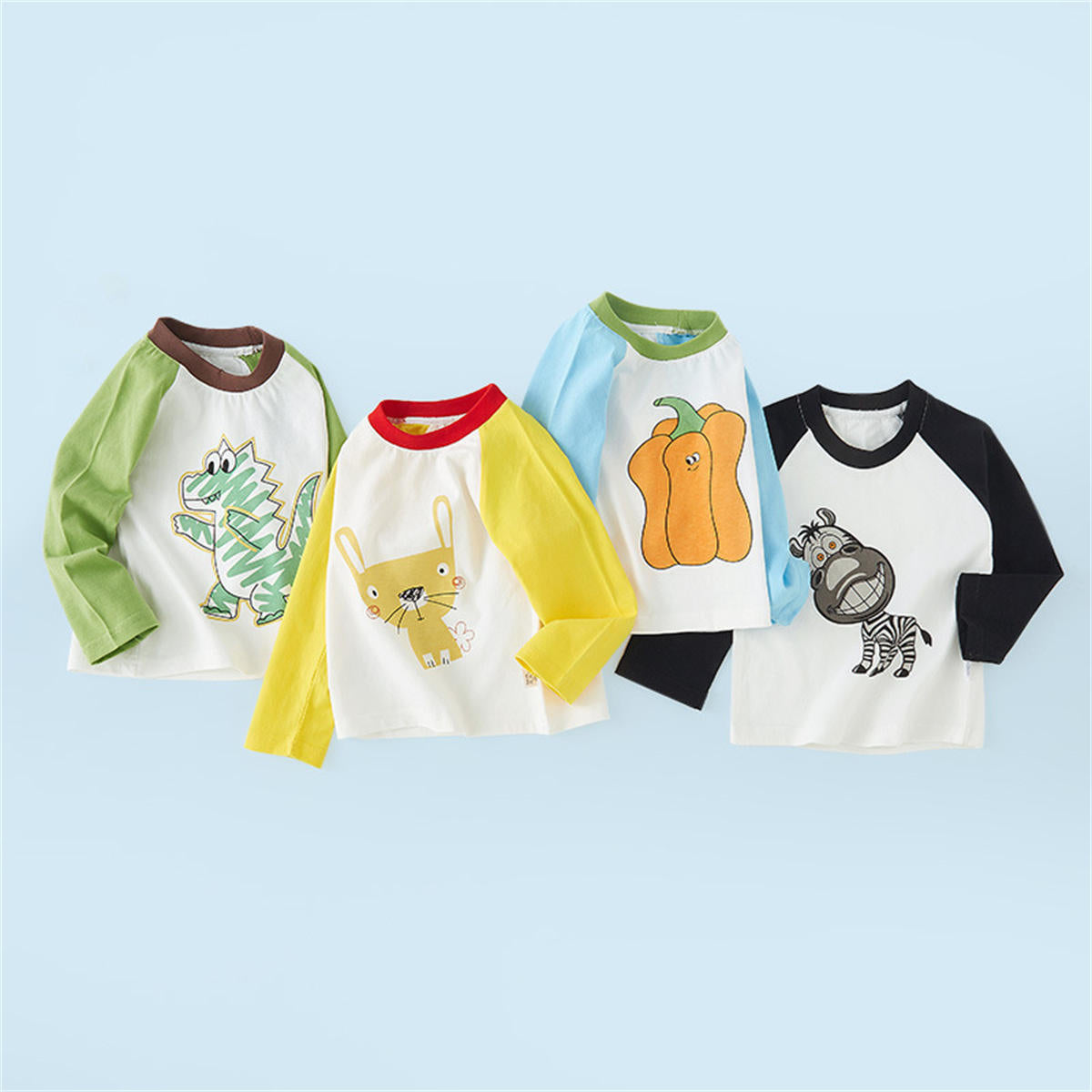 Children's T-shirt long-sleeved baby spring and fall cotton bottoming shirt t-shirt