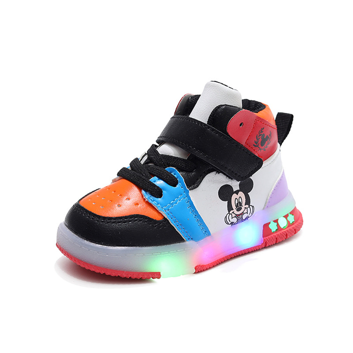 Children's Mickey and Minnie cartoon pattern luminous sneakers