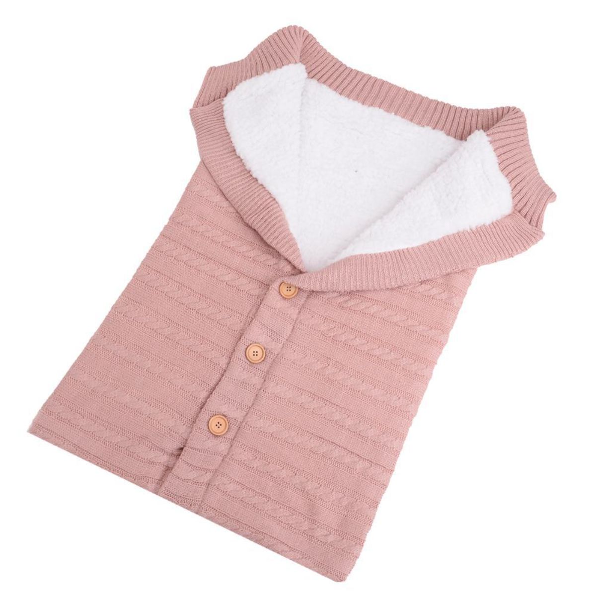 Plush baby sleeping bag wool knitted baby blanket