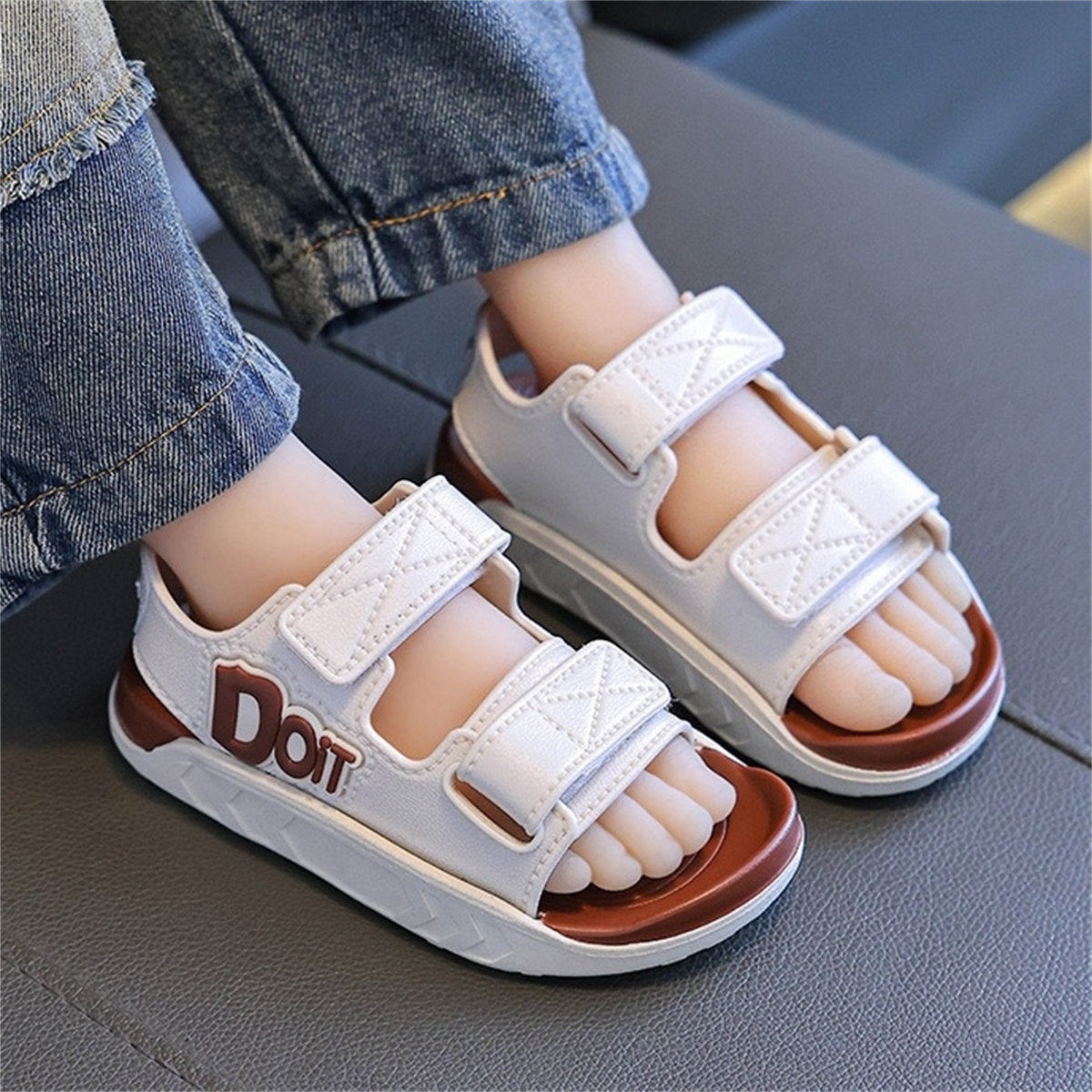 Children's Alphabet Soft Velcro Casual Sandals