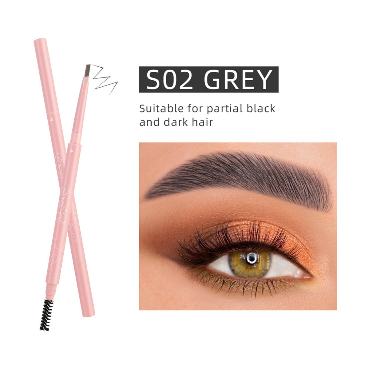 Ultra-fine waterproof and sweat-proof triangle eyebrow pencil for beginners that is not easy to fade