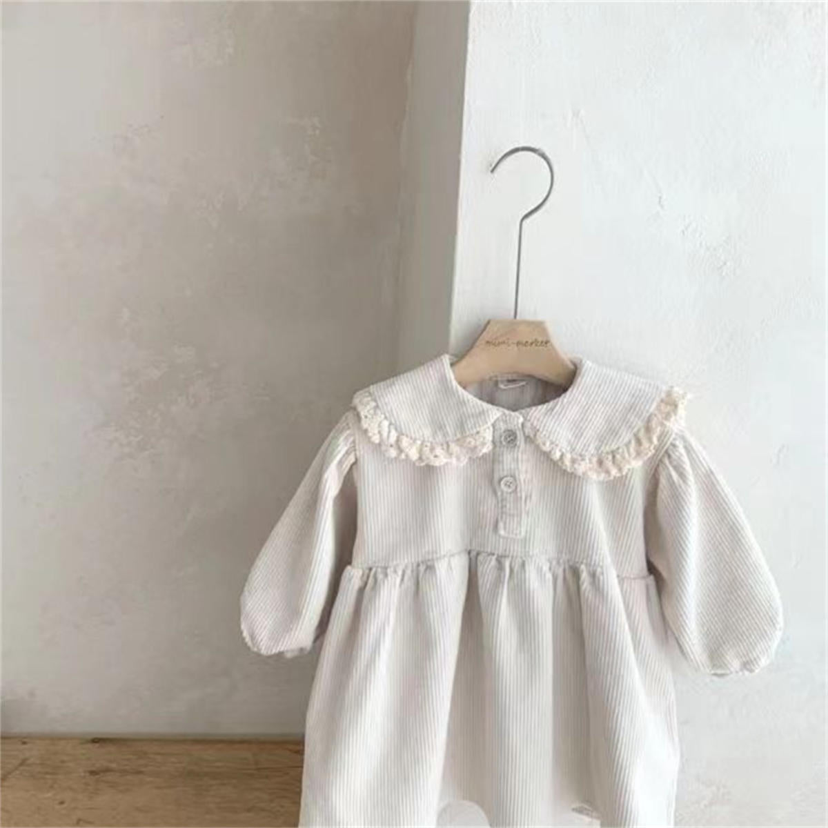 Girls baby wick skirt lace doll collar dress