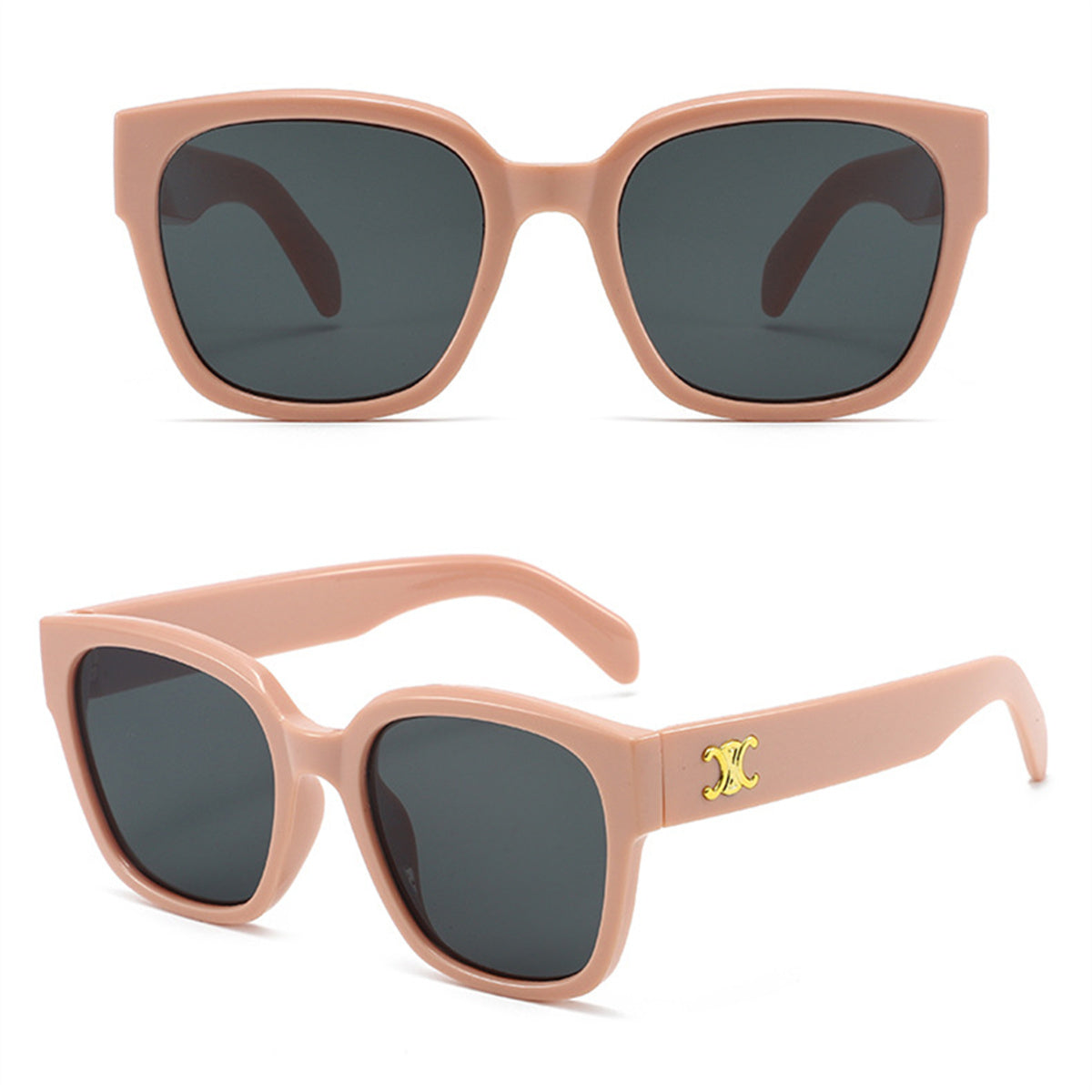 Children's fashionable high-end trendy square large frame sunglasses