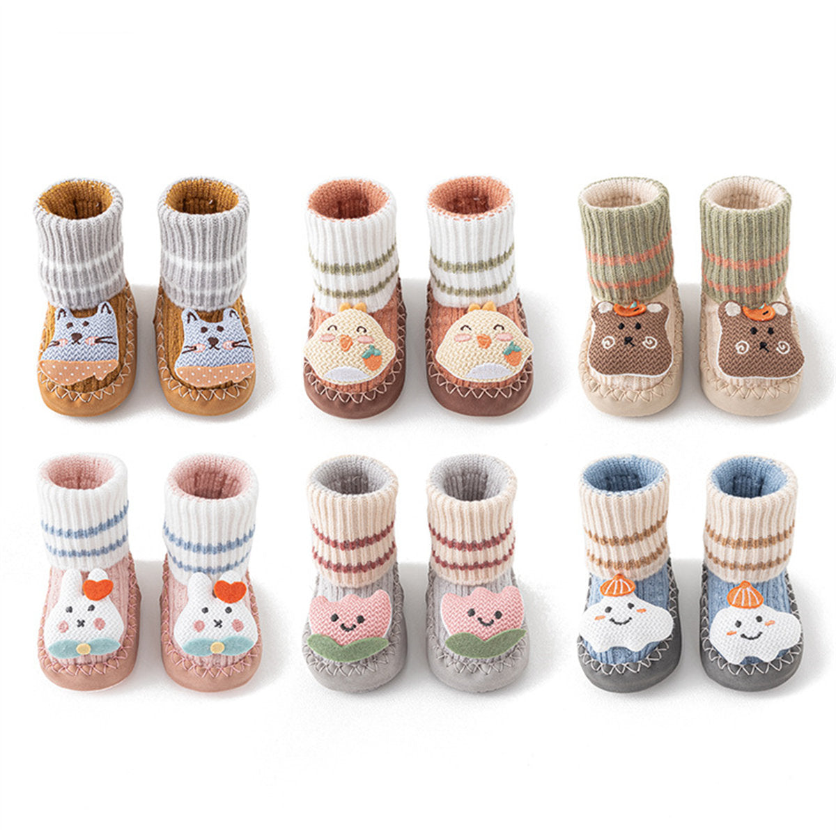 Infant and toddler boys and girls autumn and winter floor socks shoes non-slip warm casual shoes