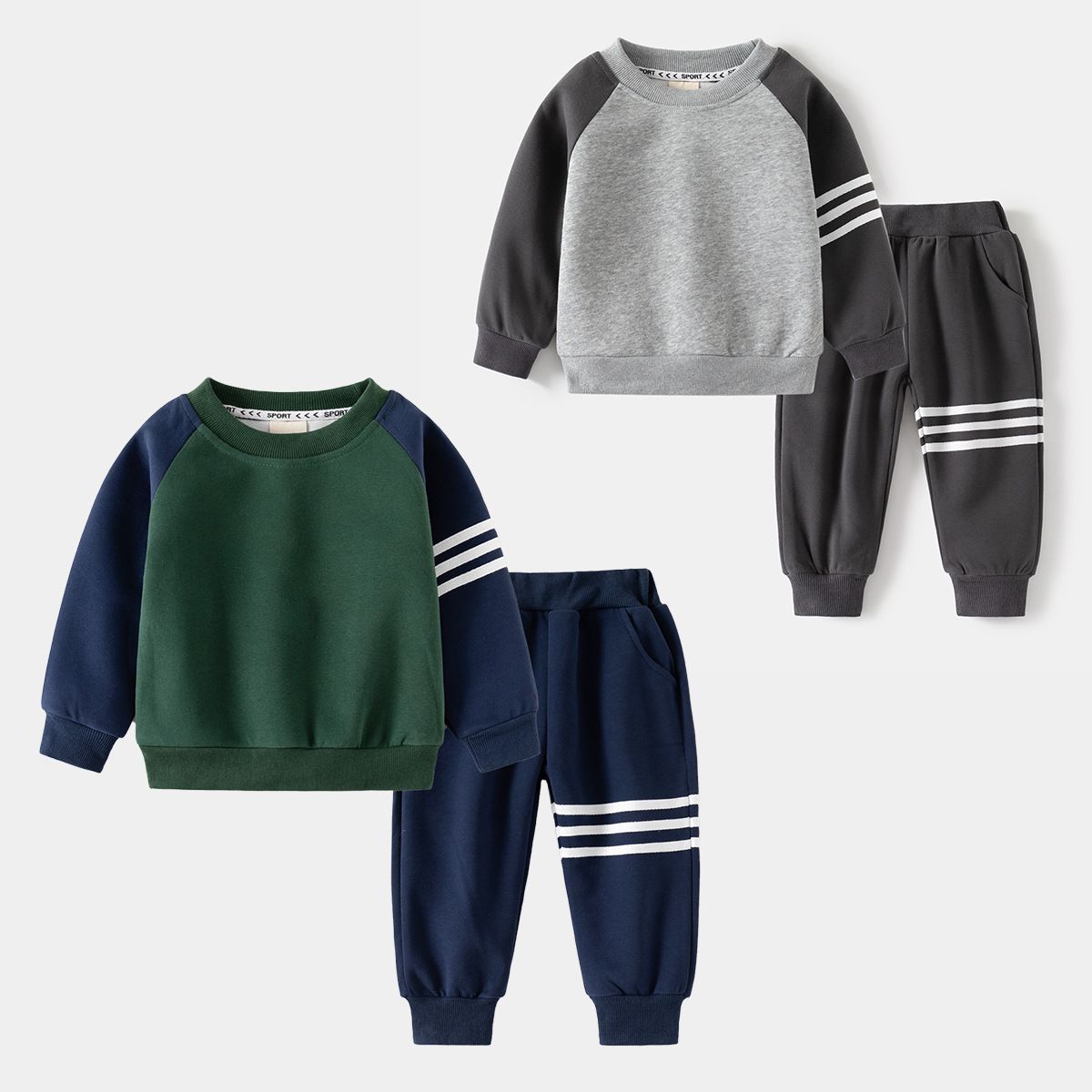 Children's suit autumn new style boy's sweater baby two piece suit