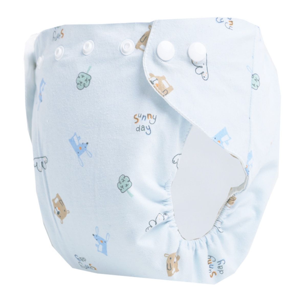 Newborn baby snap diaper pants pocket pure cotton breathable diaper