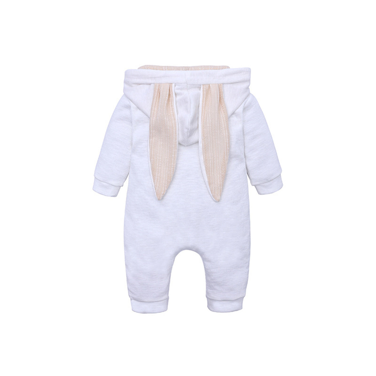 Baby big ears bunny hooded zipper romper