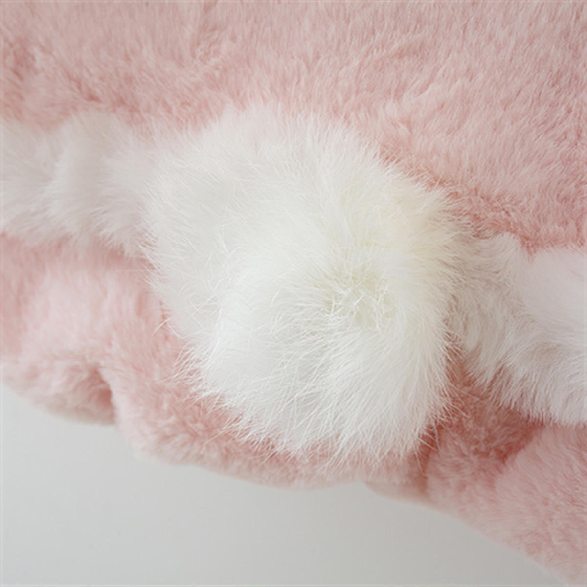 Girls' winter fur coat with hoodie