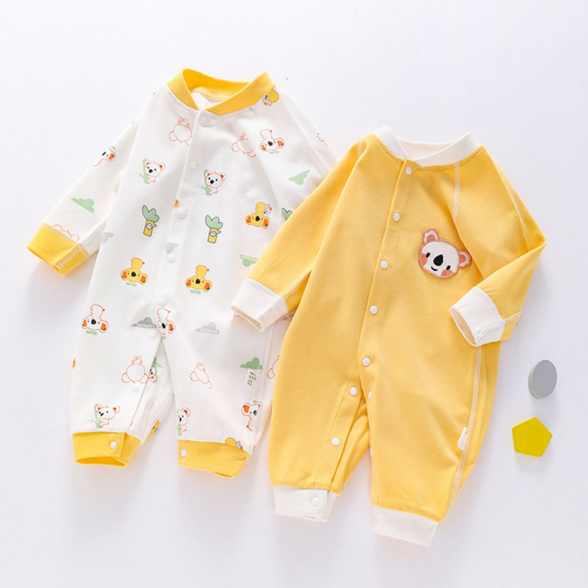 New style newborn baby clothes boneless buckle baby jumpsuit four seasons snap button romper