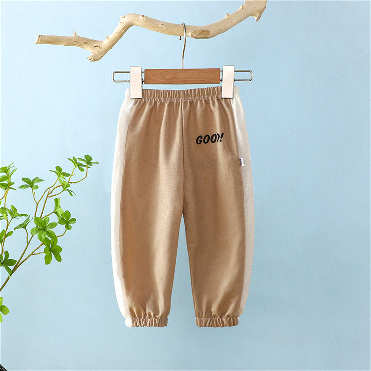 Children's ice silk striped trousers