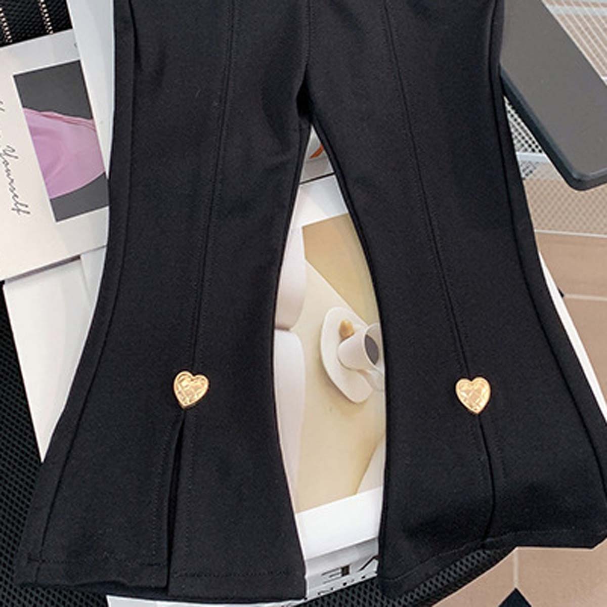 New autumn girls suits cute bunny shirts and slit pants for girls fashionable two-piece suits