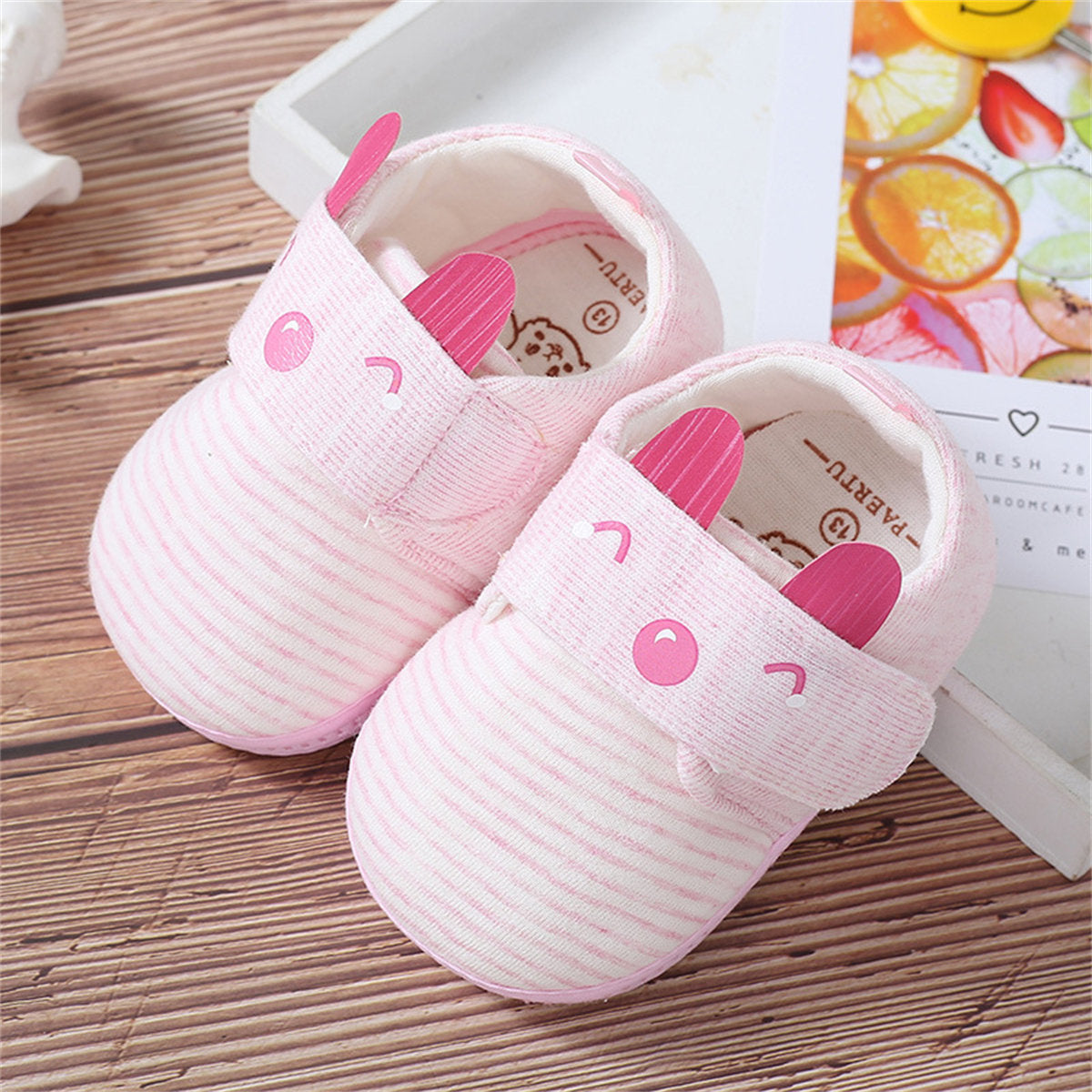 Baby and kids striped velcro casual shoes