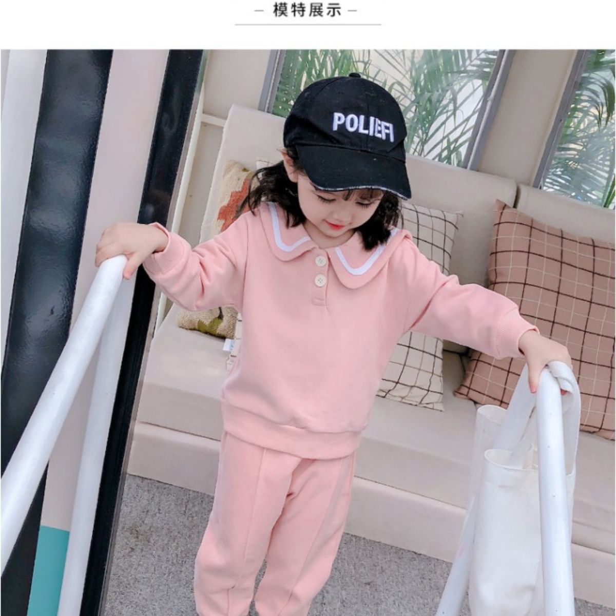 New style baby girl navy two piece suit infant and toddler clothing